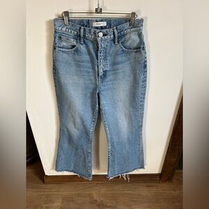 Moussy Denim Wide Leg Flare Cropper Jeans